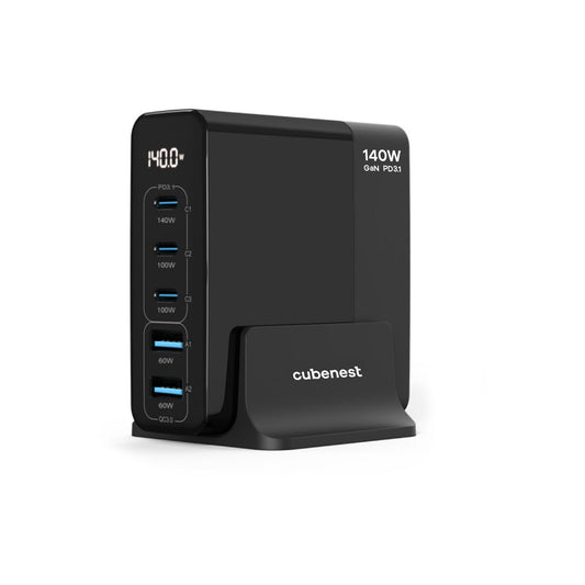 Cubenest – PD GaN töltő 140W S5D0 - fekete - iSTYLE HU