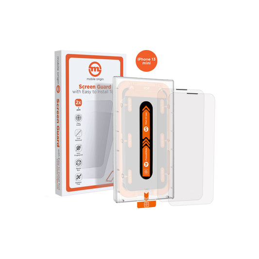 Mobile Origin – Kijelzővédő üveg (2 darab) - applikátorral - iPhone 13 mini - iSTYLE HU