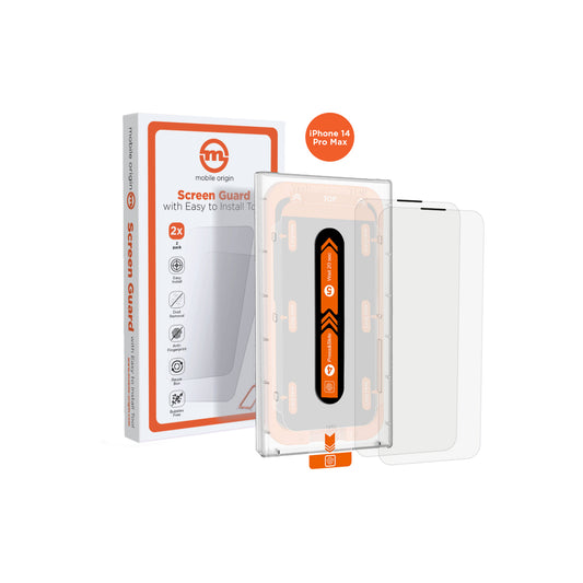 Mobile Origin – Kijelzővédő üveg (2 darab) - applikátorral - iPhone 14 Pro Max - iSTYLE HU