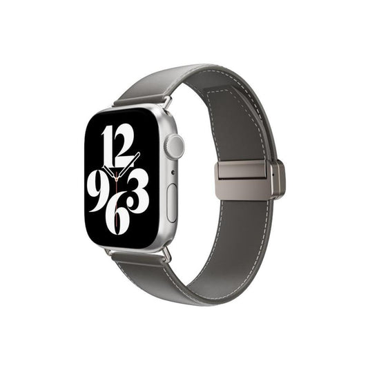 SwitchEasy – Classic Bőr Apple Watch Szíj - 42/44/45mm - Szürke - iSTYLE HU