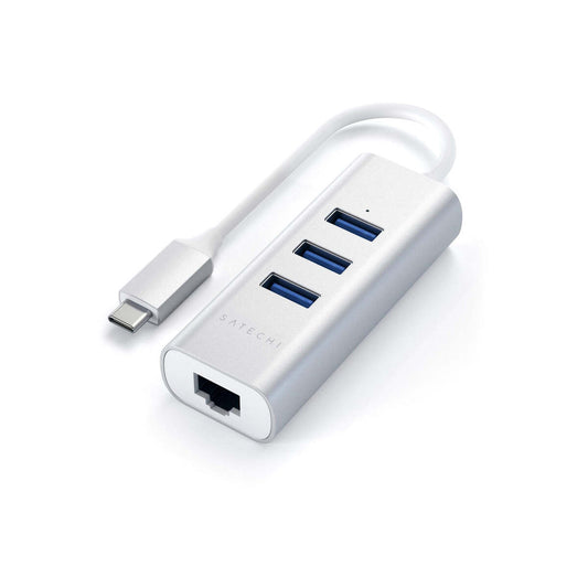 Satechi – TYPE-C 2 az 1-ben 3 Portos USB 30 Hub & Ethernet - ezüst - iSTYLE HU