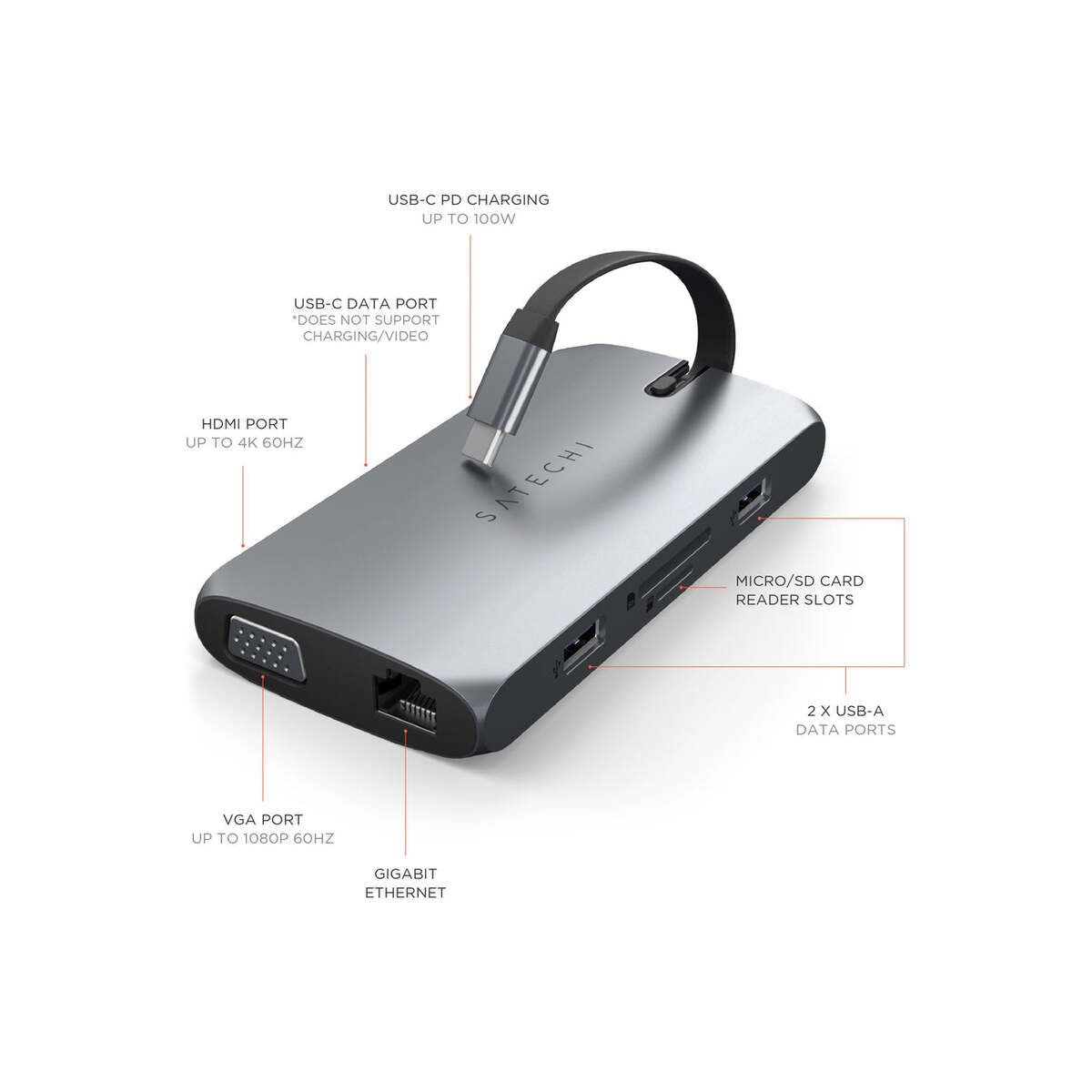 Satechi – USB-C on the go adapter - asztroszürke - iSTYLE HU