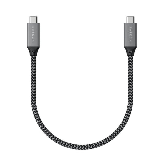 Satechi – USB4 C-To-C Braided Cable 40 Gbps 25cm - szürke - iSTYLE HU